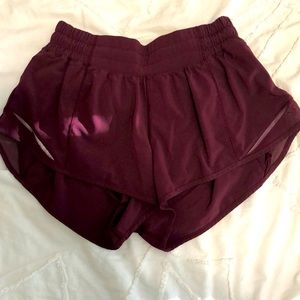 Deep Red Lululemon Shorts